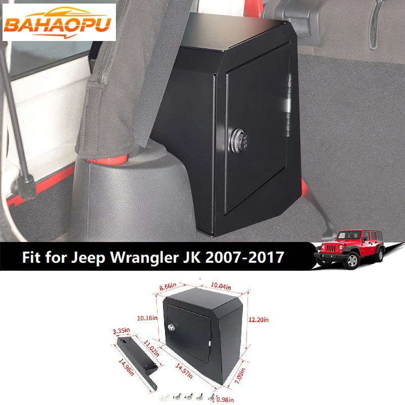 BAHAOPU Fit For Jeep Wrangler JK 2007-2017 4-Door Version Aluminum Alloy Car Trunk Safe Storage Box With Cipher Lock
BAHAOPU Fit For Jeep Wrangler JK 2007-2017 4-Door Version Aluminum Alloy Car Trunk Safe Storage Box With Cipher Lock