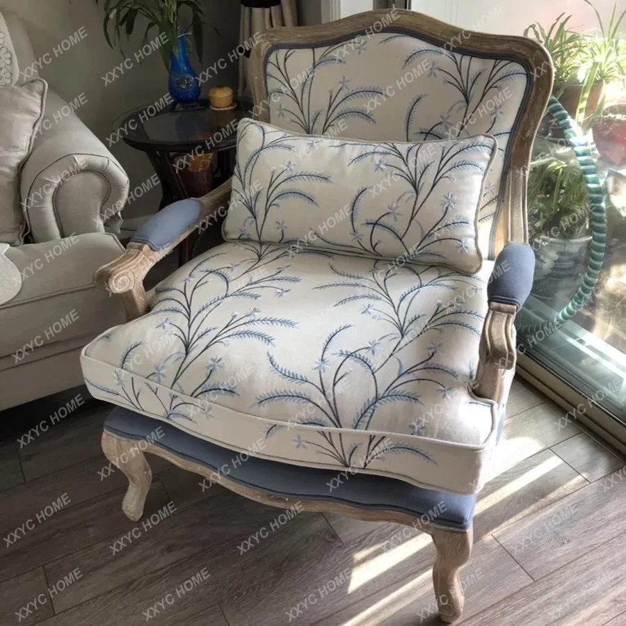 L country solid wood tiger chair single sofa study chair fabric balcony bedroom leisure living room retro chair
L country solid wood tiger chair single sofa study chair fabric balcony bedroom leisure living room retro chair
