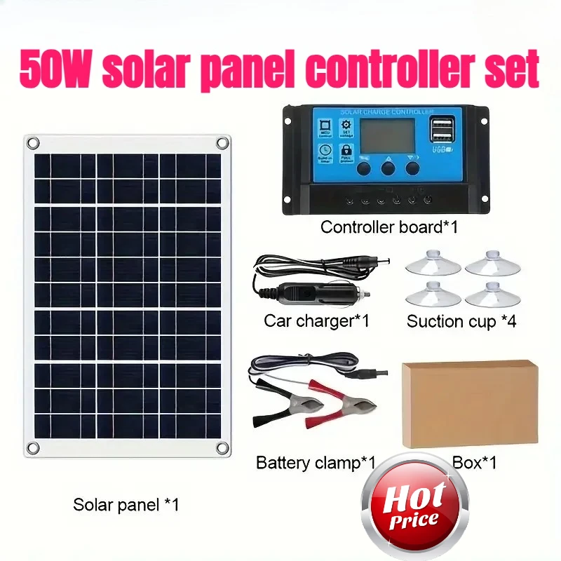 Solar Panel Controller Kit Portable Power Bank 12V DC Solar Charger Used for Car Phone Battery Charger Powered By Solar Energy
Solar Panel Controller Kit Portable Power Bank 12V DC Solar Charger Used for Car Phone Battery Charger Powered By Solar Energy