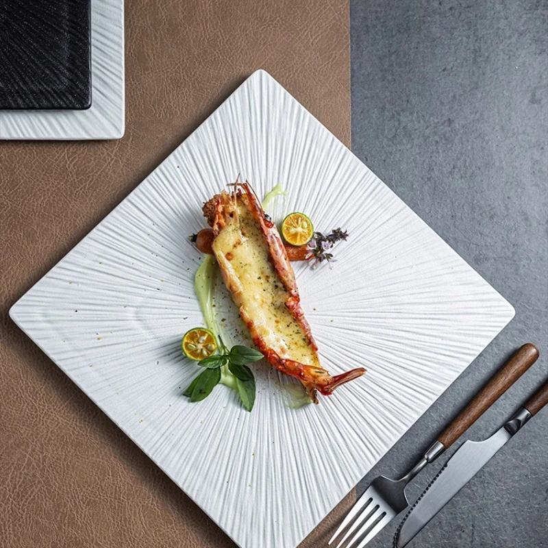 Белая квадратная тарелка, керамическая тарелка для стейка, десертное блюдо для закусок, блюдо для салата, тарелка с фруктами, креативная текстура, художественная концепция, посуда
Белая квадратная тарелка, керамическая тарелка для стейка, десертное блюдо для закусок, блюдо для салата, тарелка с фруктами, креативная текстура, художественная концепция, посуда