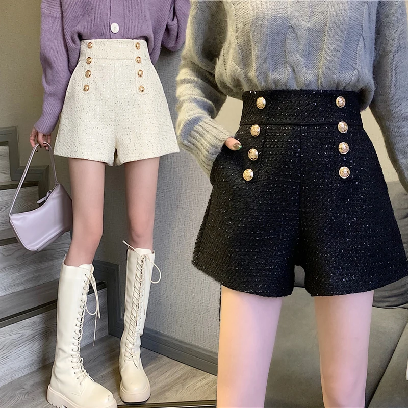 2024 Women Autumn Winter Fashion High Waist Buttons Shorts Female Loose Wide-leg Pants Ladies Solid Color Casual Shorts U637
2024 Women Autumn Winter Fashion High Waist Buttons Shorts Female Loose Wide-leg Pants Ladies Solid Color Casual Shorts U637