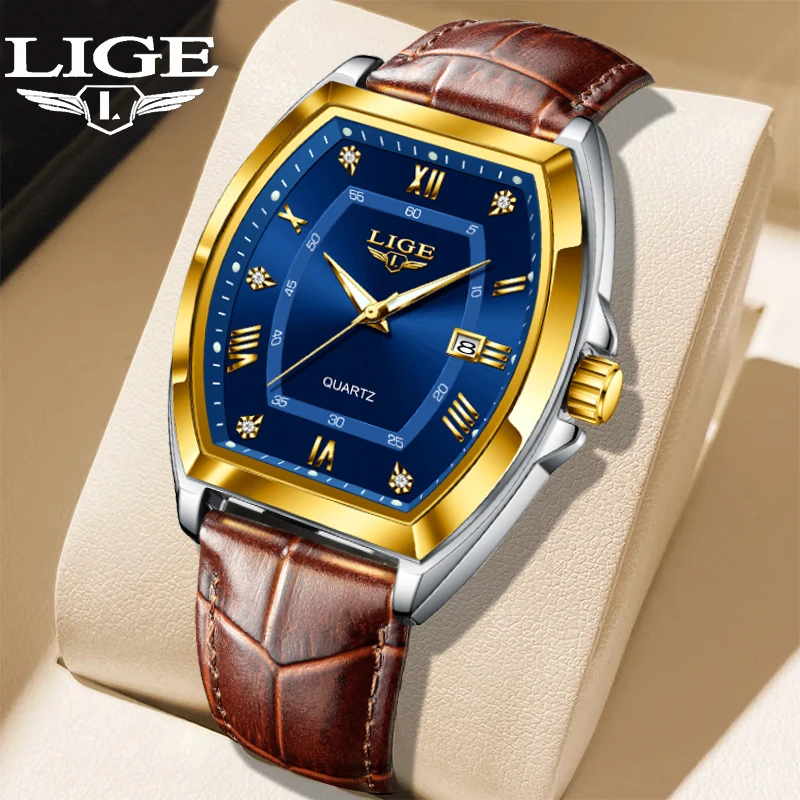 LIGE Brown Leather Man Watch Fashion Gold Dial Sport Quartz Watches Waterproof Calendar Business Watches For Men Reloj Hombre
LIGE Brown Leather Man Watch Fashion Gold Dial Sport Quartz Watches Waterproof Calendar Business Watches For Men Reloj Hombre