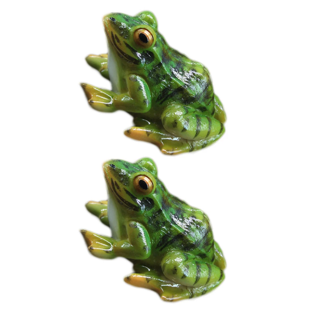 2Pcs Resin Frogs Sculpture Decor Durable Garden Ornament Miniature Landscape Decoration Flowerpot Home Adornment 
2Pcs Resin Frogs Sculpture Decor Durable Garden Ornament Miniature Landscape Decoration Flowerpot Home Adornment