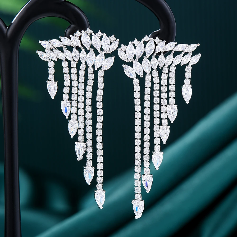 Missvikki Luxury Long Pendant Earrings High Quality Cubic Zirconia European Wedding Party Show Best Gift Jewelry New Original
Missvikki Luxury Long Pendant Earrings High Quality Cubic Zirconia European Wedding Party Show Best Gift Jewelry New Original