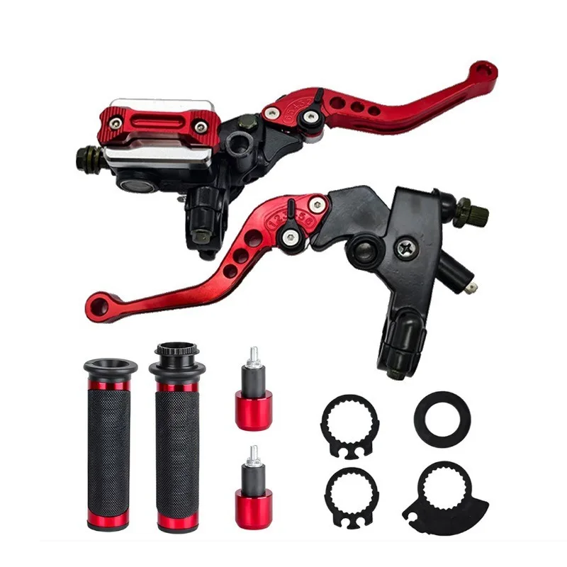 7/8 CNC aluminum control set, clutch lever, brake pump, throttle grip, integrated motorcycle modification kit
7/8 CNC aluminum control set, clutch lever, brake pump, throttle grip, integrated motorcycle modification kit