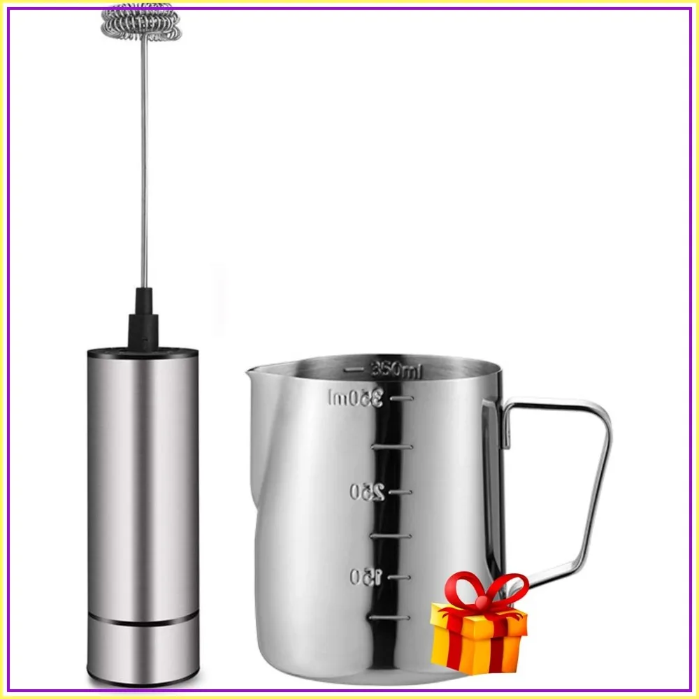 Handheld Milk Frother, Battery Operated Coffee Foamer for Latte, Cappuccino, Hot Chocolate, Stainless Steel, 21,000 RPM
Handheld Milk Frother, Battery Operated Coffee Foamer for Latte, Cappuccino, Hot Chocolate, Stainless Steel, 21,000 RPM