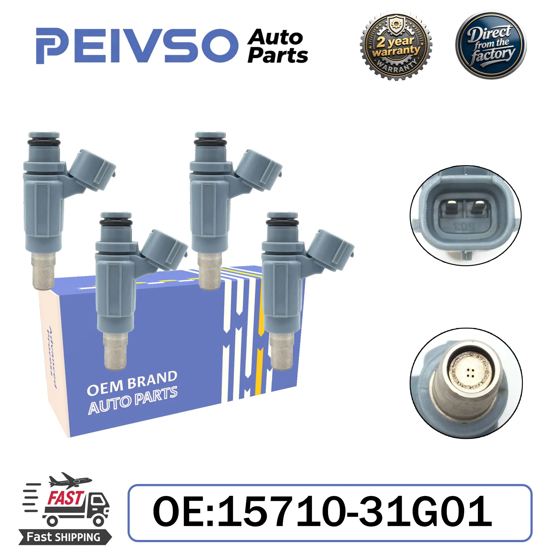 PEIVSO 4pcs Fuel Injectors 15710-31G01 For Suzuki King Quad 700 LT-A700 LTA 700 X ATV LT-A750 2005 2006 2007
PEIVSO 4pcs Fuel Injectors 15710-31G01 For Suzuki King Quad 700 LT-A700 LTA 700 X ATV LT-A750 2005 2006 2007
