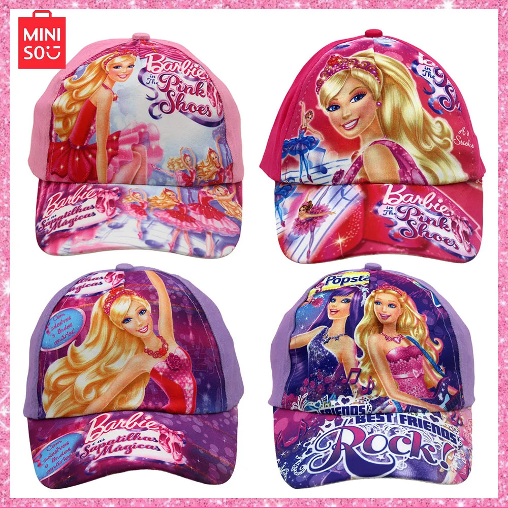 2023 Miniso Barbie Princess Cute Cartoon Breathable Baseball Hat Sunshade Sunscreen Children Duck Tongue Hat Girl Christmas Gift
2023 Miniso Barbie Princess Cute Cartoon Breathable Baseball Hat Sunshade Sunscreen Children Duck Tongue Hat Girl Christmas Gift