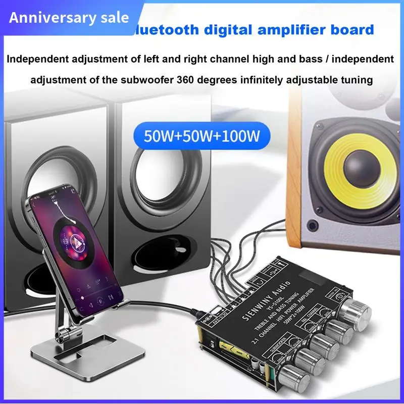YS-S100L Bluetooth 5.0 Subwoofer Amplifier Board 2.1 Channel Audio Amplifier Board Module Digital Power Amplifier Board
YS-S100L Bluetooth 5.0 Subwoofer Amplifier Board 2.1 Channel Audio Amplifier Board Module Digital Power Amplifier Board