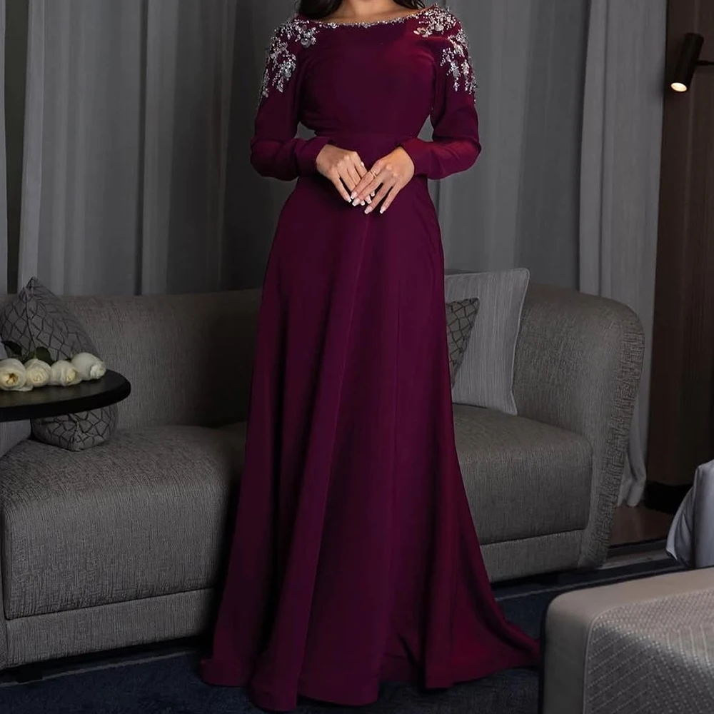 Customized Mermaid Evening Dresses Floor-length Scoop-neck Full Sleeve Prom Gown Fashion Sequined Crystal Backless Party Gown
Customized Mermaid Evening Dresses Floor-length Scoop-neck Full Sleeve Prom Gown Fashion Sequined Crystal Backless Party Gown