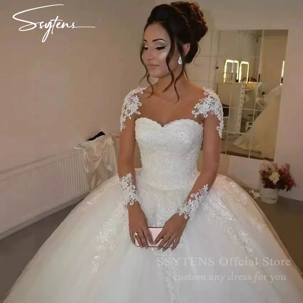 SSYTENS Customized Vestidos De Noiva Long Wedding Dresses Ball Gowns robe de mariage Lace Appliques Beautiful Dress Bridal Gowns
SSYTENS Customized Vestidos De Noiva Long Wedding Dresses Ball Gowns robe de mariage Lace Appliques Beautiful Dress Bridal Gowns