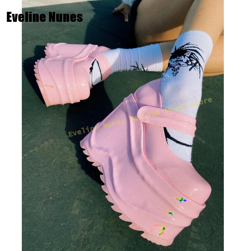 Pink Platform Y2K Mary Janes Shoe Round Toe Thick Sole Height Increase Hook and Loop Shallow Cut Out Lady Pumps Subculture Style
Pink Platform Y2K Mary Janes Shoe Round Toe Thick Sole Height Increase Hook and Loop Shallow Cut Out Lady Pumps Subculture Style