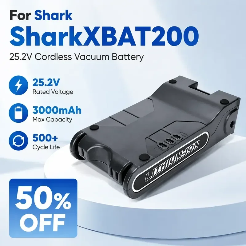 For Shark XBAT200 25.2V Wireless Vacuum Cleaner Battery Pack Replacement Lithium Ion Sweeper Accessory
For Shark XBAT200 25.2V Wireless Vacuum Cleaner Battery Pack Replacement Lithium Ion Sweeper Accessory