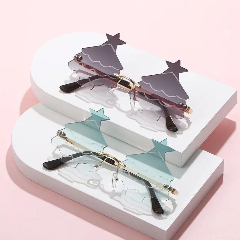 2023 Christmas Tree Star Eyewear Fashion Rimless Funky Party Sunglasses Metal Frame Designer Glasses For Women Men lentes de sol
2023 Christmas Tree Star Eyewear Fashion Rimless Funky Party Sunglasses Metal Frame Designer Glasses For Women Men lentes de sol