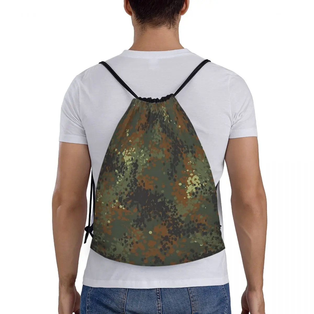 Flecktarn Camouflage Backpacks Multi-function Portable Drawstring Bundle Pocket Shoes Bag Book Bags For Travel Students
Flecktarn Camouflage Backpacks Multi-function Portable Drawstring Bundle Pocket Shoes Bag Book Bags For Travel Students
