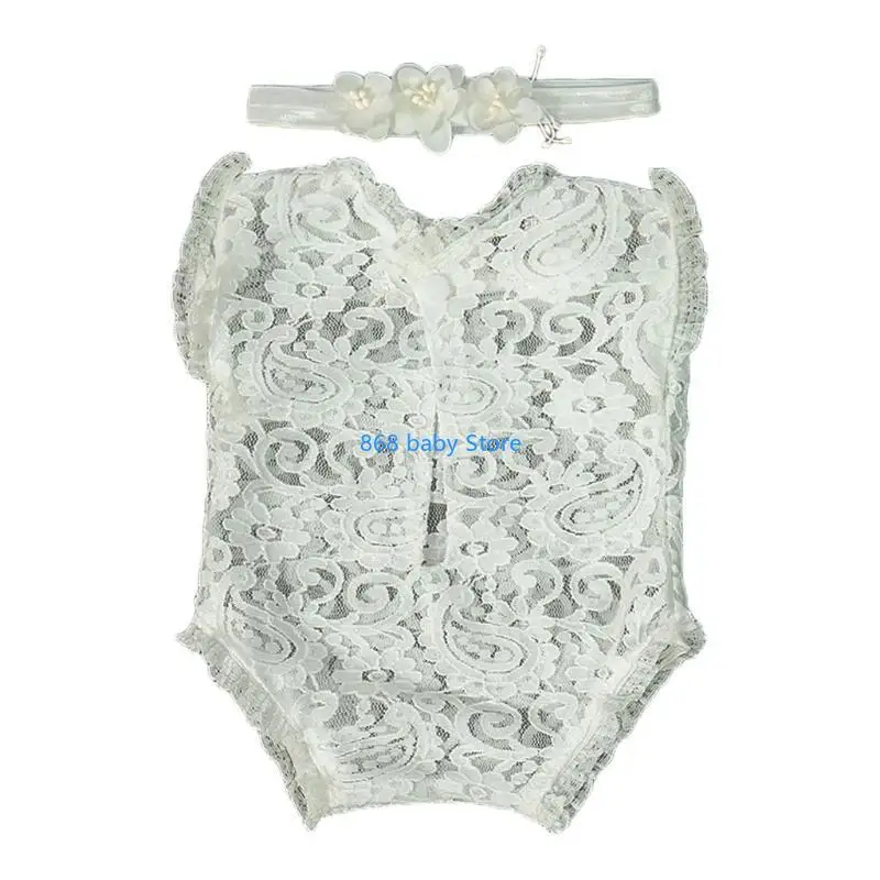 29EE 2 Pcs Newborn Photography Props Lace Headband Romper Infants Photo Clothing Outfits Baby Headdress Bodysuit
29EE 2 Pcs Newborn Photography Props Lace Headband Romper Infants Photo Clothing Outfits Baby Headdress Bodysuit