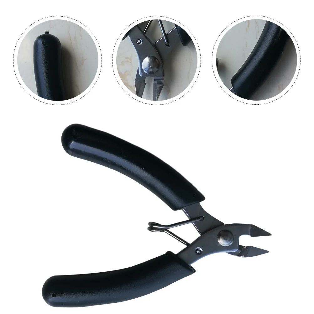 Black Cutting Pliers Premium Metal Wire Cutter for Badminton Racket Stringing Tools High Grade Flush Diagonal Pliers