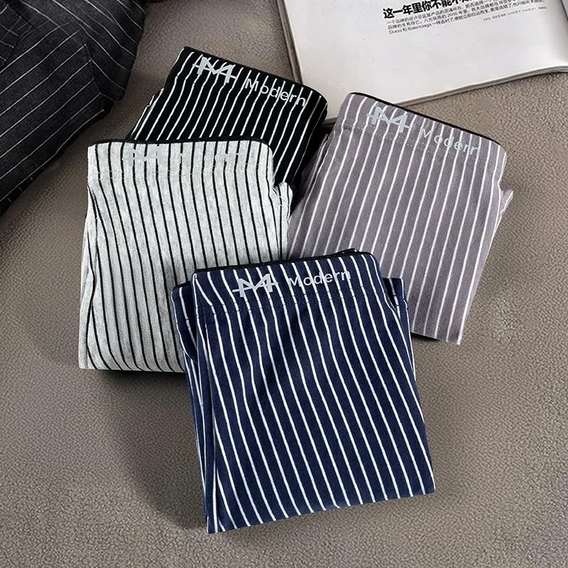 4PCS Men's Underwear Cotton Soft and Comfortable Middle Waist Graphene Antibacterial Striped Boxer Shorts Men
4PCS Men's Underwear Cotton Soft and Comfortable Middle Waist Graphene Antibacterial Striped Boxer Shorts Men