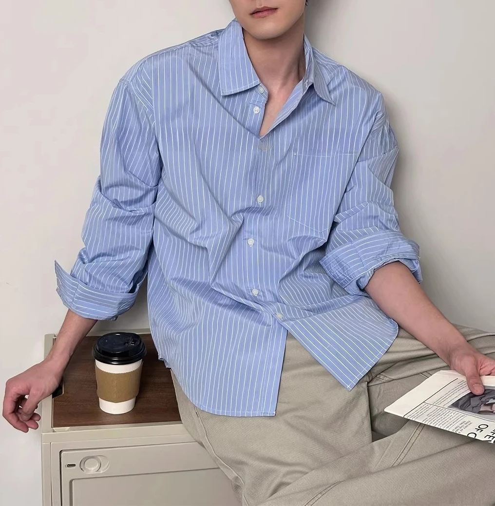 2026 Summer Simple Striped Shirt Lazy Loose Long-sleeved Shirt Delicate Texture
2026 Summer Simple Striped Shirt Lazy Loose Long-sleeved Shirt Delicate Texture