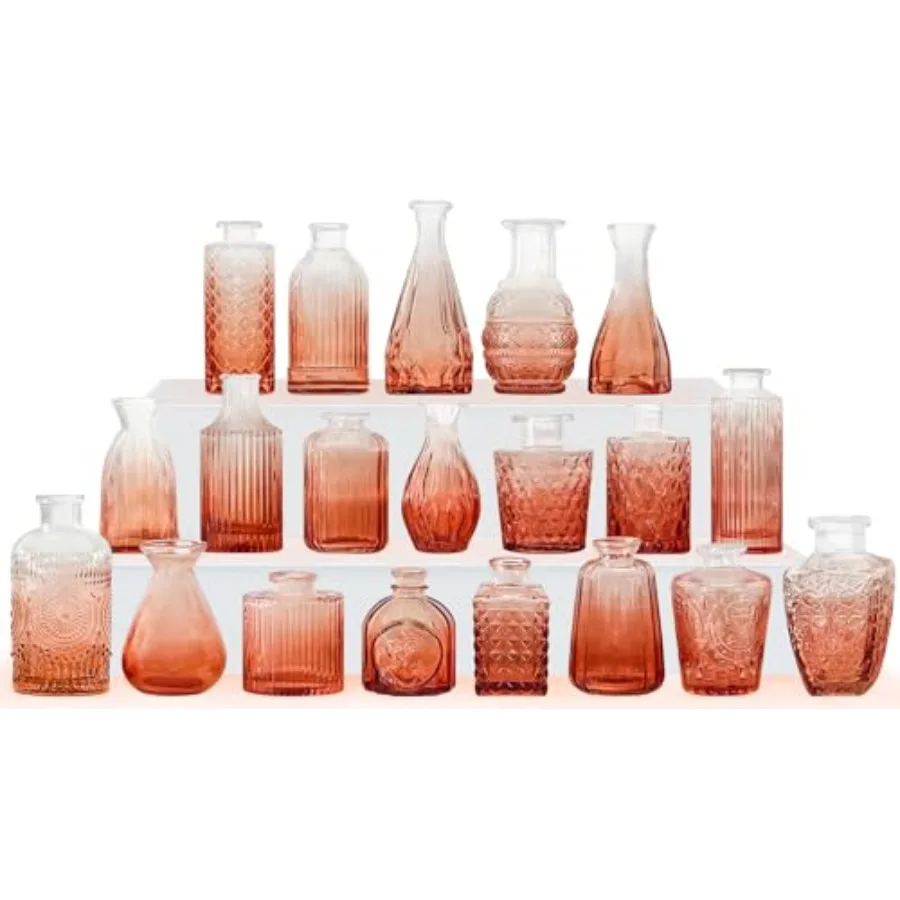 Glass Bud Vase Set, 20Pcs Small Glass Vase for Flowers, Clear Bud Set in Bulk, Mini Single Vintage Design for Centerpiece Rusti
Glass Bud Vase Set, 20Pcs Small Glass Vase for Flowers, Clear Bud Set in Bulk, Mini Single Vintage Design for Centerpiece Rusti