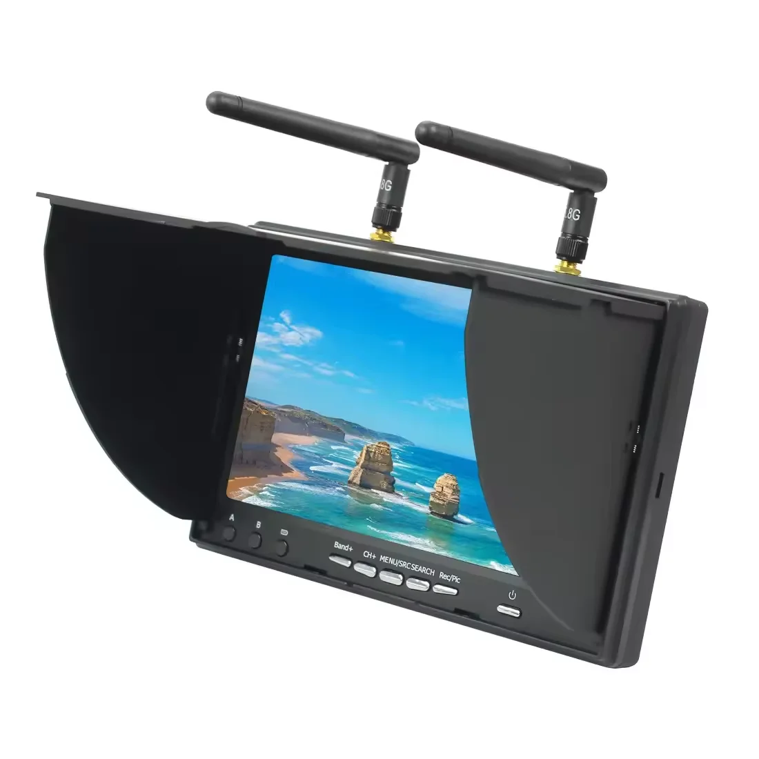 FPV Monitor 5.8G 40CH 7 Inch FPV Monitor LCD Screen 800*480 With DVR Build-in Battery For RC FPV Drone Quadcopter Multicopter
FPV Monitor 5.8G 40CH 7 Inch FPV Monitor LCD Screen 800*480 With DVR Build-in Battery For RC FPV Drone Quadcopter Multicopter