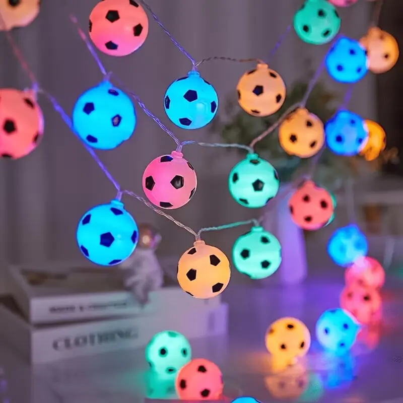 1PC 59.06in 10 Lights, LED Soccer Decoration String Lights, Battery Powered (No Battery), Party, Bar, Club, Sport Carnival Decor
1PC 59.06in 10 Lights, LED Soccer Decoration String Lights, Battery Powered (No Battery), Party, Bar, Club, Sport Carnival Decor