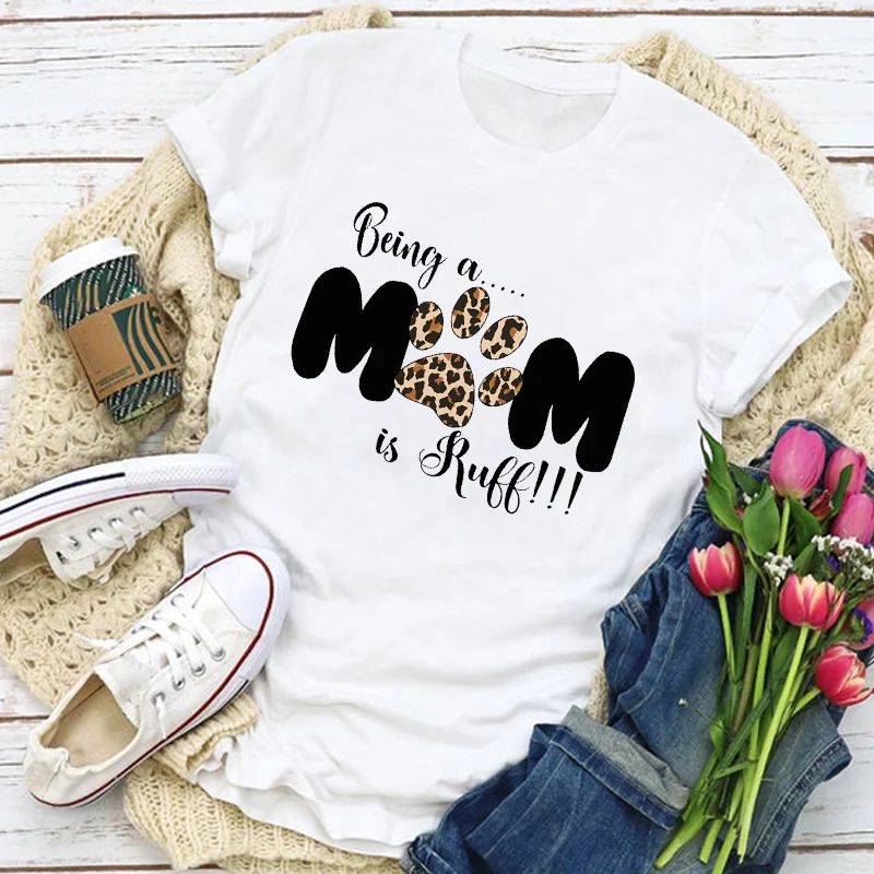 Women Graphic Dog Mom Leopard Paw Print Style Fashion Summer Shirt T-Shirt Womens Clothing Tops Lady Vacation Tee Wear T Shirt
Women Graphic Dog Mom Leopard Paw Print Style Fashion Summer Shirt T-Shirt Womens Clothing Tops Lady Vacation Tee Wear T Shirt