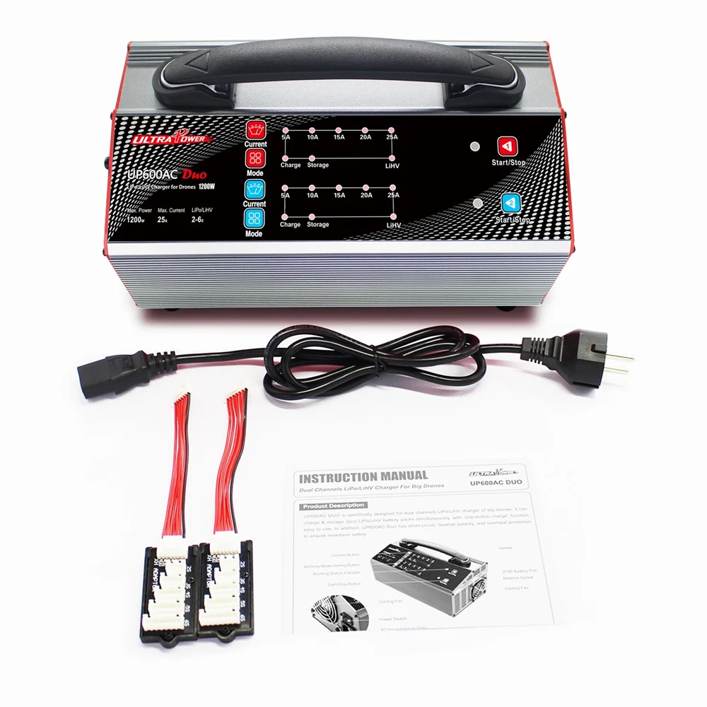 Ultrapower UP600AC Dual 2- 6S 25A 1200W Plant Protection Aircraft Model Balance Charger For Tattu/Redzone/Gaoneng/Herewin Batter
Ultrapower UP600AC Dual 2- 6S 25A 1200W Plant Protection Aircraft Model Balance Charger For Tattu/Redzone/Gaoneng/Herewin Batter