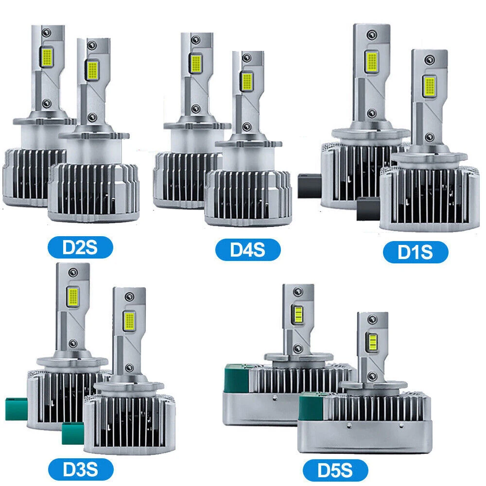 2Pcs Super Bright 180W D1S LED Lights D3S D5S 20000LM Car Turbo LED Headlight Bulbs Replacement Xenon White 6000K Plug&Play
2Pcs Super Bright 180W D1S LED Lights D3S D5S 20000LM Car Turbo LED Headlight Bulbs Replacement Xenon White 6000K Plug&Play