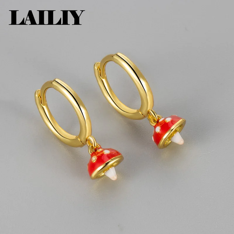 LAILIY 925 Sterling Silver 18K Gold Mushroom Earrings Cute and Unique Design Exquisite Earrings for Women Fashion Jewelry
LAILIY 925 Sterling Silver 18K Gold Mushroom Earrings Cute and Unique Design Exquisite Earrings for Women Fashion Jewelry