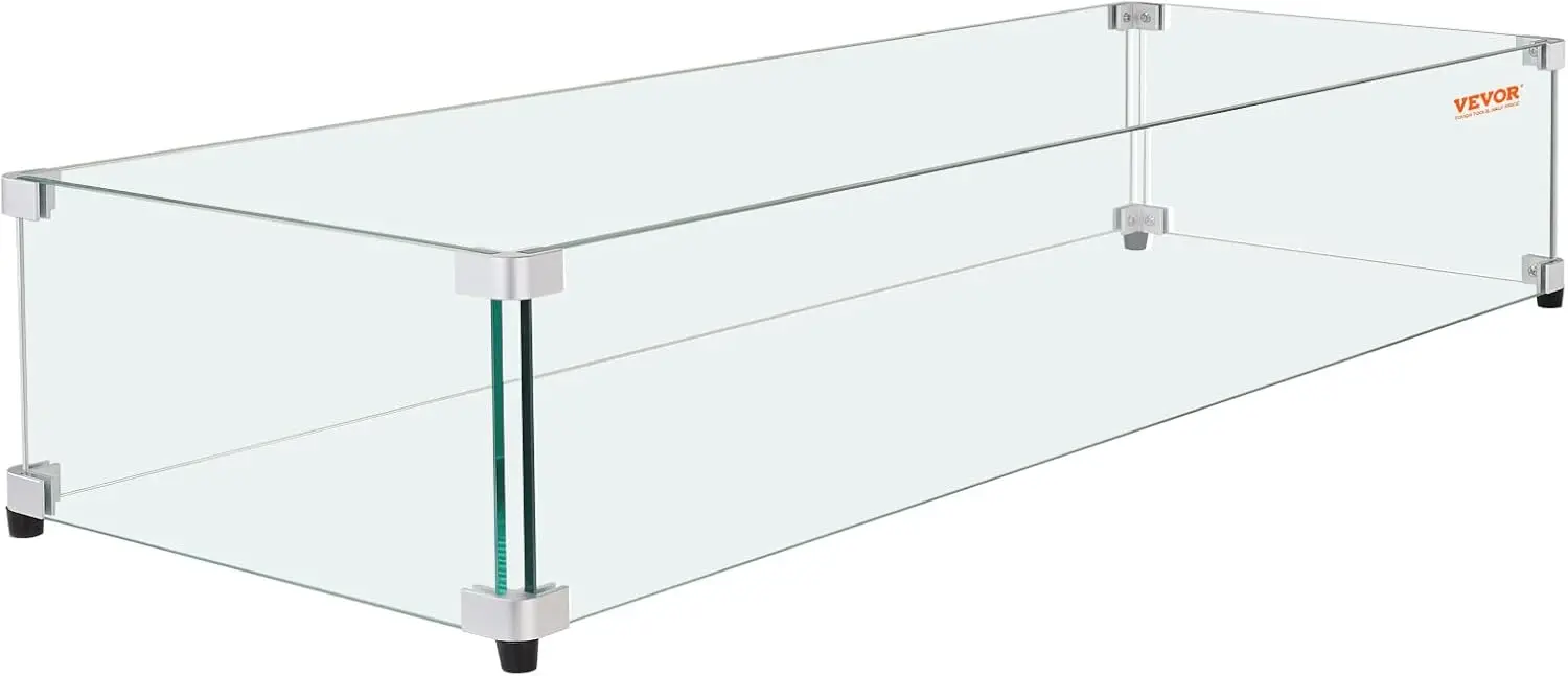 Glass Wind Guard for Rectangular Fire Pit Table 30 x 14 x 7.5 Inch, 0.31 inch Thick and Sturdy Tempered Glass Panel
Glass Wind Guard for Rectangular Fire Pit Table 30 x 14 x 7.5 Inch, 0.31 inch Thick and Sturdy Tempered Glass Panel