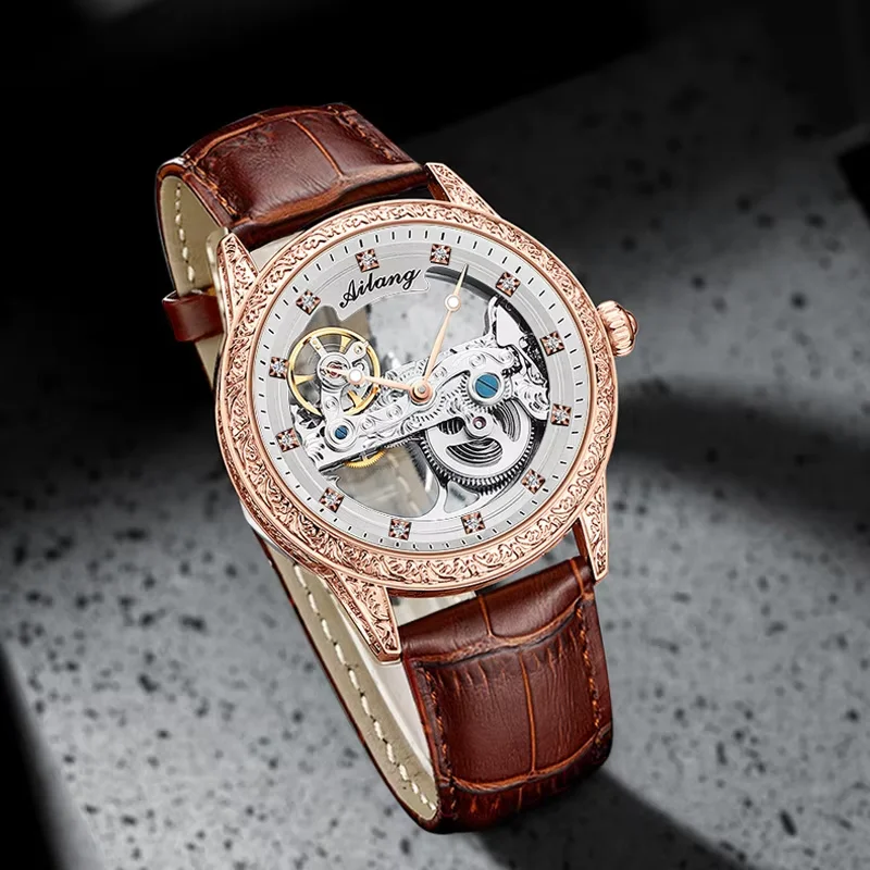 Men Automatic Mechanical Watch Top Brand Luxury Leather Waterproof Watches Skeleton Tourbillon Clock reloj mujer New
Men Automatic Mechanical Watch Top Brand Luxury Leather Waterproof Watches Skeleton Tourbillon Clock reloj mujer New
