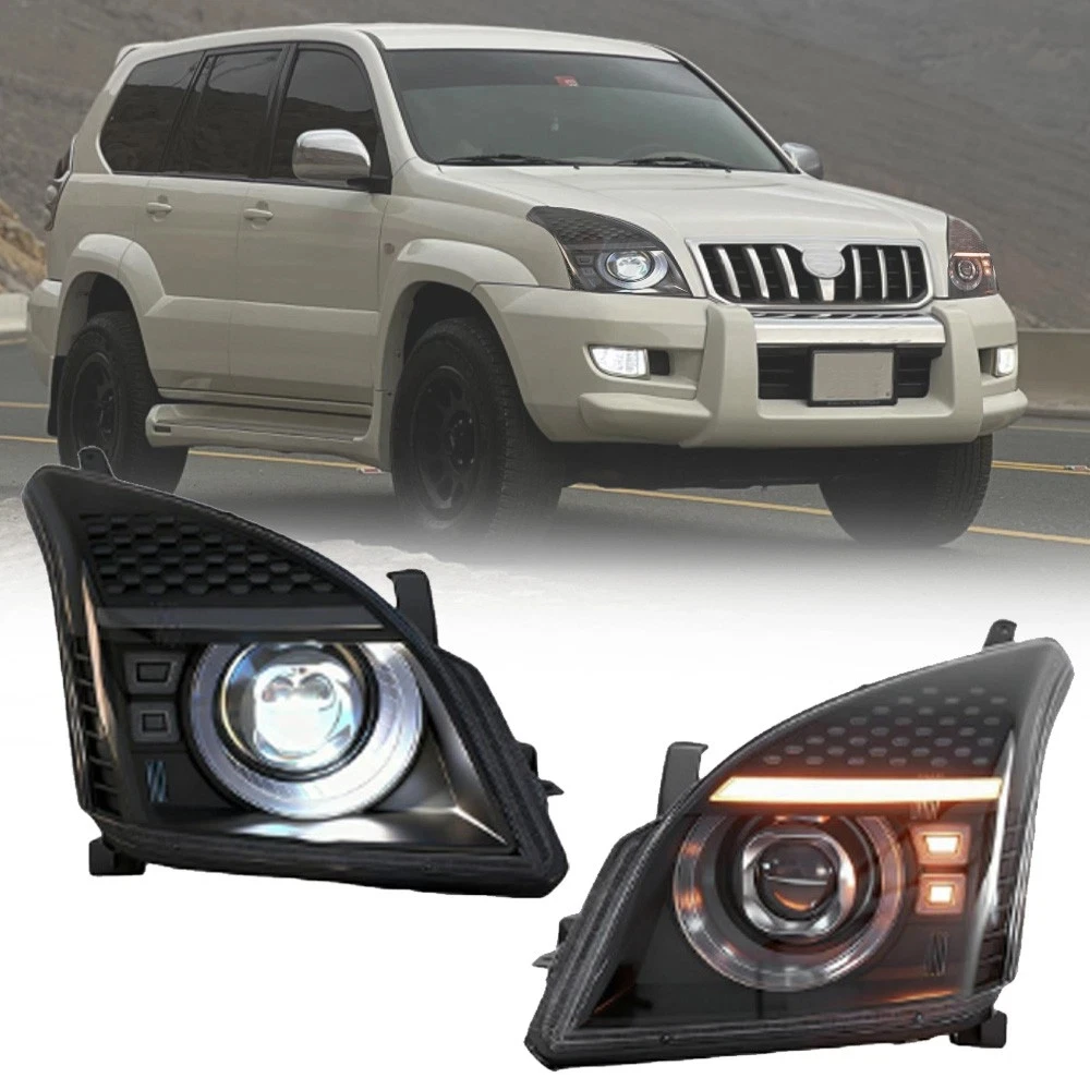 Pair Headlight Assemblies For 2003-2009 Toyota Land Cruiser Prado FJ120 LED Modified Cars Headlights With Sequential Turn Signal
Pair Headlight Assemblies For 2003-2009 Toyota Land Cruiser Prado FJ120 LED Modified Cars Headlights With Sequential Turn Signal