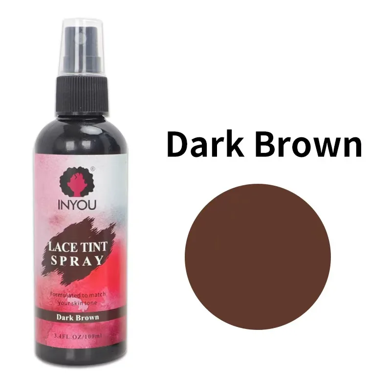 INYOU 1 PCS dark brown Lace Tint Spray for Wigs, 2.7 Fl Oz dark Brown Shade, Quick Dry Formula for Even and Natural Look
INYOU 1 PCS dark brown Lace Tint Spray for Wigs, 2.7 Fl Oz dark Brown Shade, Quick Dry Formula for Even and Natural Look