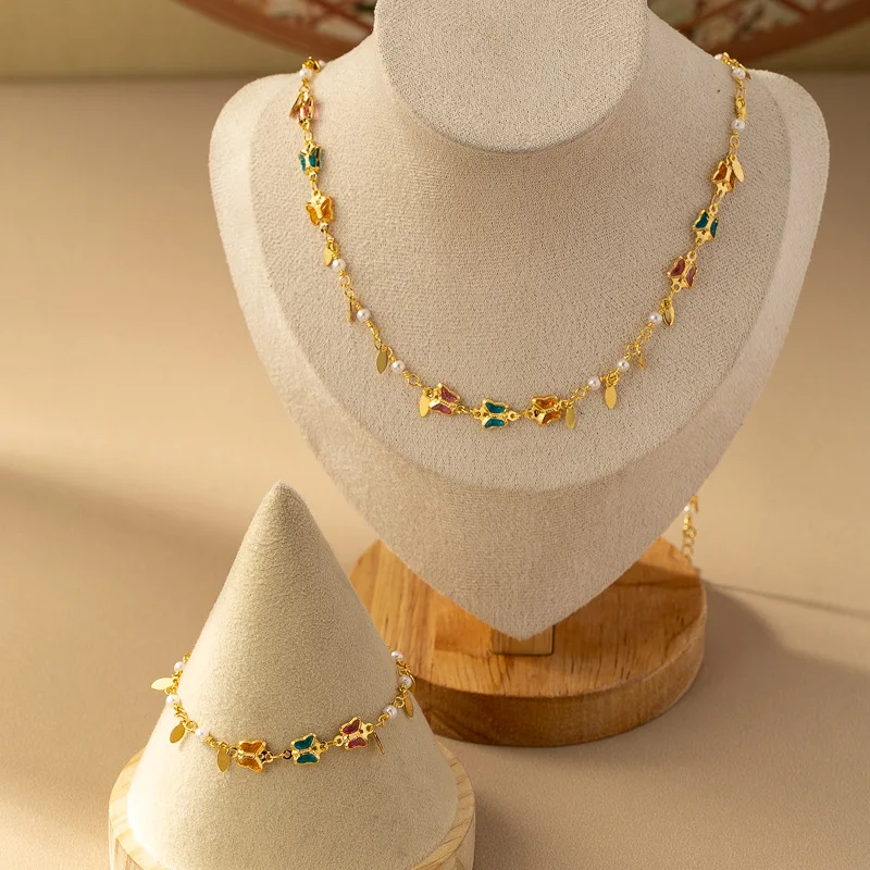 Butterfly Chain Necklace Niche Design Ethnic Style High-end Pearl Colors Resin Butterfly Bracelet Simple Clavicle Chain Jewelry
Butterfly Chain Necklace Niche Design Ethnic Style High-end Pearl Colors Resin Butterfly Bracelet Simple Clavicle Chain Jewelry
