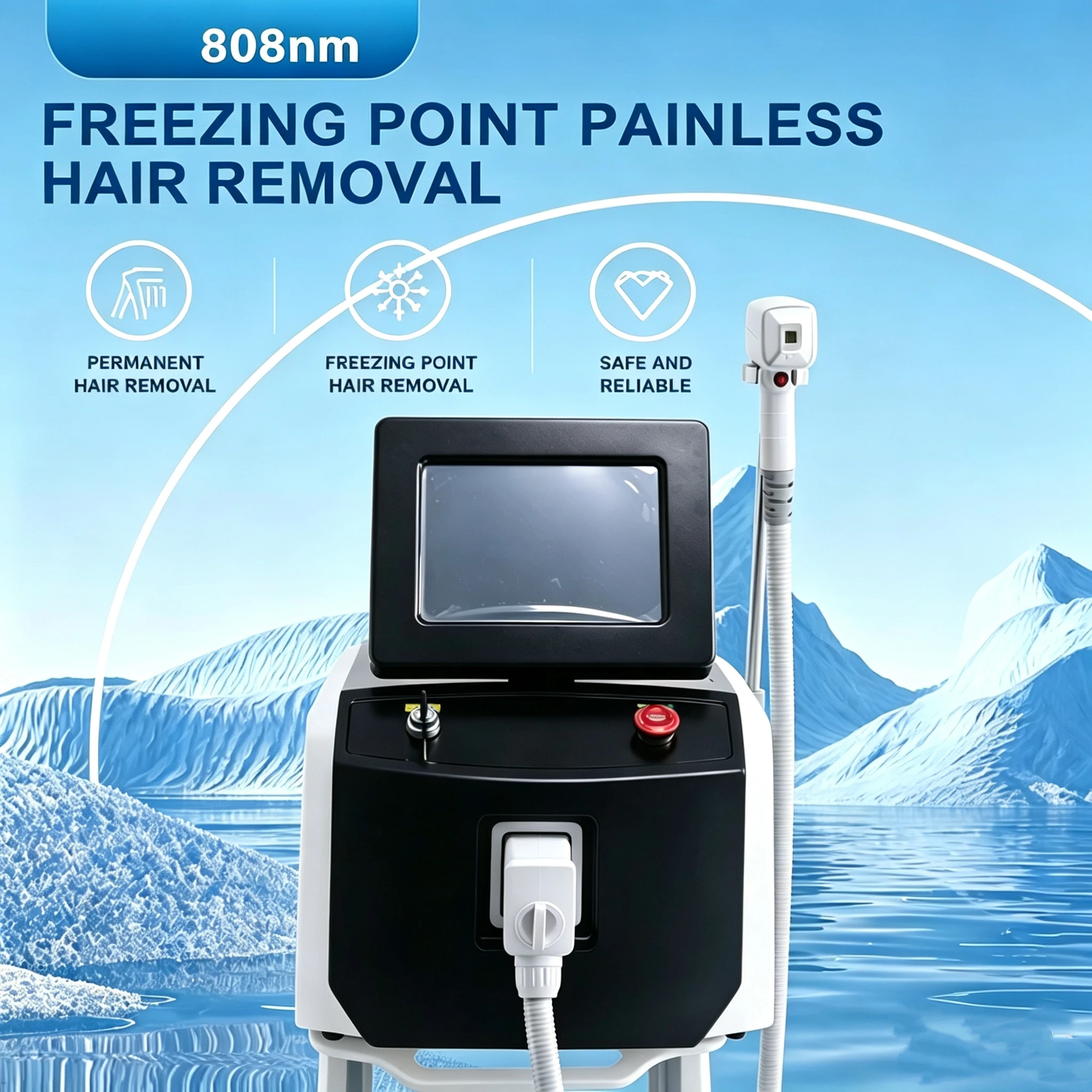 Best Depilator New Ice Platinum Cooling System Skin Care 808nm Diode Hair Removal Machine 3-Wavelength
Best Depilator New Ice Platinum Cooling System Skin Care 808nm Diode Hair Removal Machine 3-Wavelength