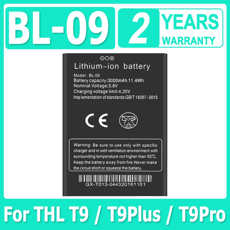 XDOU New 3.8V 3000mAh BL-09 For THL T9 T9Plus T9Pro Battery
XDOU New 3.8V 3000mAh BL-09 For THL T9 T9Plus T9Pro Battery