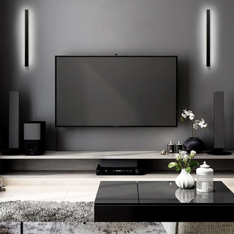 Modern Metal Luxury Wall Lamp Nordic Living Room Bedroom Bedside Sconce TV Background Wall Black Minimalist LED Long Strip Lamp
Modern Metal Luxury Wall Lamp Nordic Living Room Bedroom Bedside Sconce TV Background Wall Black Minimalist LED Long Strip Lamp