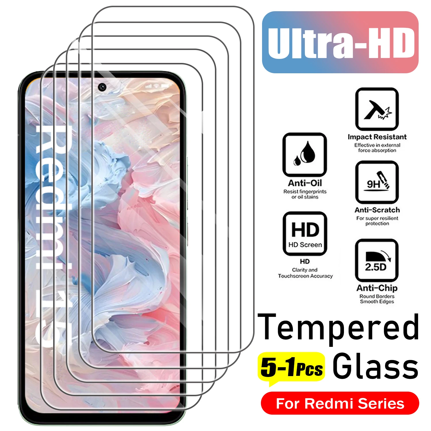 5-1Pcs Tempered Glass For Redmi 15C redmi 15 4G 5G Phone Screen Protector Film
5-1Pcs Tempered Glass For Redmi 15C redmi 15 4G 5G Phone Screen Protector Film