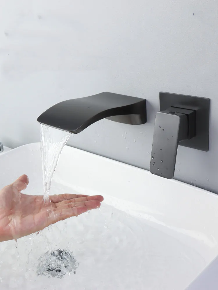 Bathroom Basin Sink Faucet Waterfall Wall Mounted Sink Mixer Tap Single Handle Swing In-Wall Hot&Cold Black Gold Bathtub Faucet
Bathroom Basin Sink Faucet Waterfall Wall Mounted Sink Mixer Tap Single Handle Swing In-Wall Hot&Cold Black Gold Bathtub Faucet