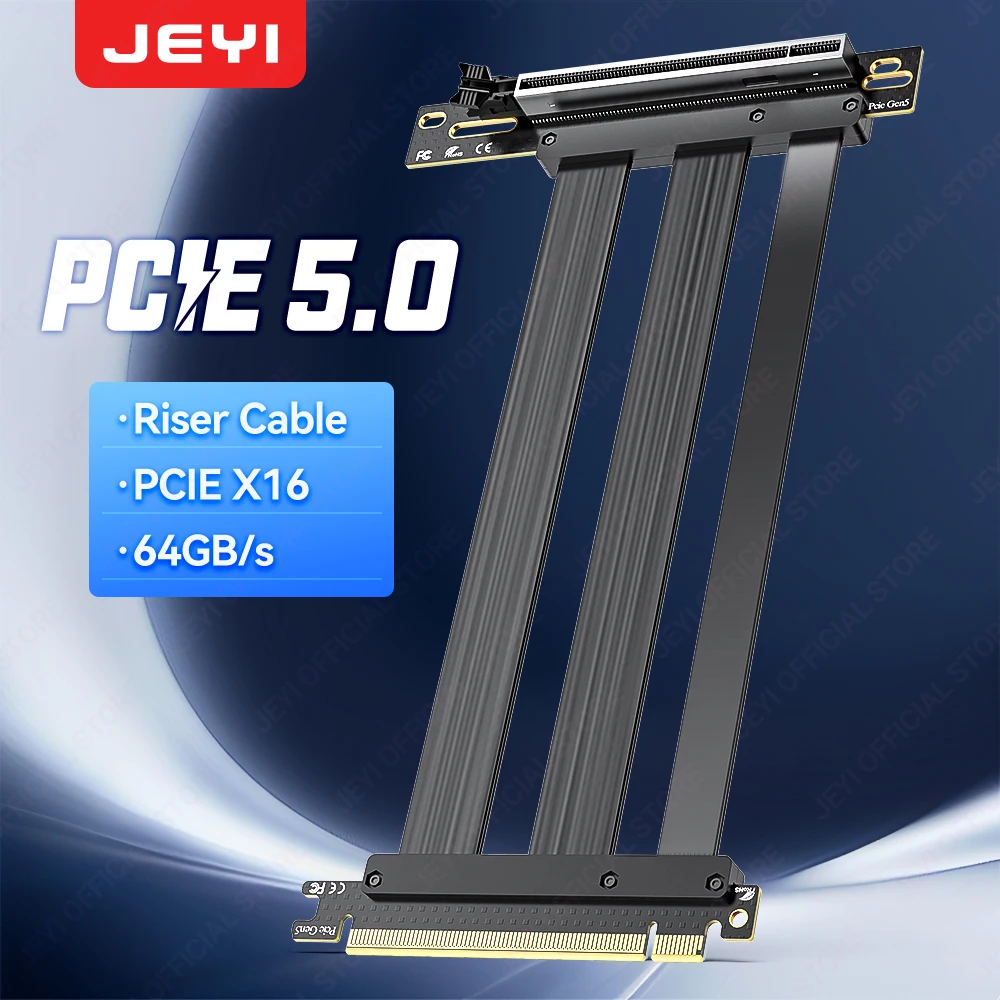 Кабель JEYI PCIe 5.0 Riser, удлинительный кабель видеокарты 64 ГБ/с, совместимый с RTX5090, RTX4090, RX8900, RX7900, WRX80/WRX90E
Кабель JEYI PCIe 5.0 Riser, удлинительный кабель видеокарты 64 ГБ/с, совместимый с RTX5090, RTX4090, RX8900, RX7900, WRX80/WRX90E