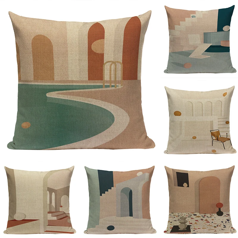 Pillow House Stairs Pillows for Decoration Cushions for Sofa Cases Abstract Cartoon Cushion Cover Stitching Art Painting Cover
Pillow House Stairs Pillows for Decoration Cushions for Sofa Cases Abstract Cartoon Cushion Cover Stitching Art Painting Cover