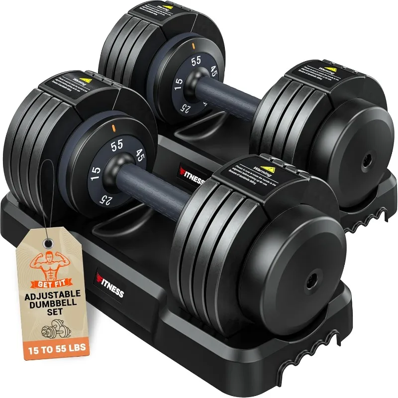 Adjustable Dumbbells Set of 2, 1-Sec Adjustable Weights Dumbbells Set, 5 in 1 Free Dumbbell with Anti-Slip Texture Handle
Adjustable Dumbbells Set of 2, 1-Sec Adjustable Weights Dumbbells Set, 5 in 1 Free Dumbbell with Anti-Slip Texture Handle