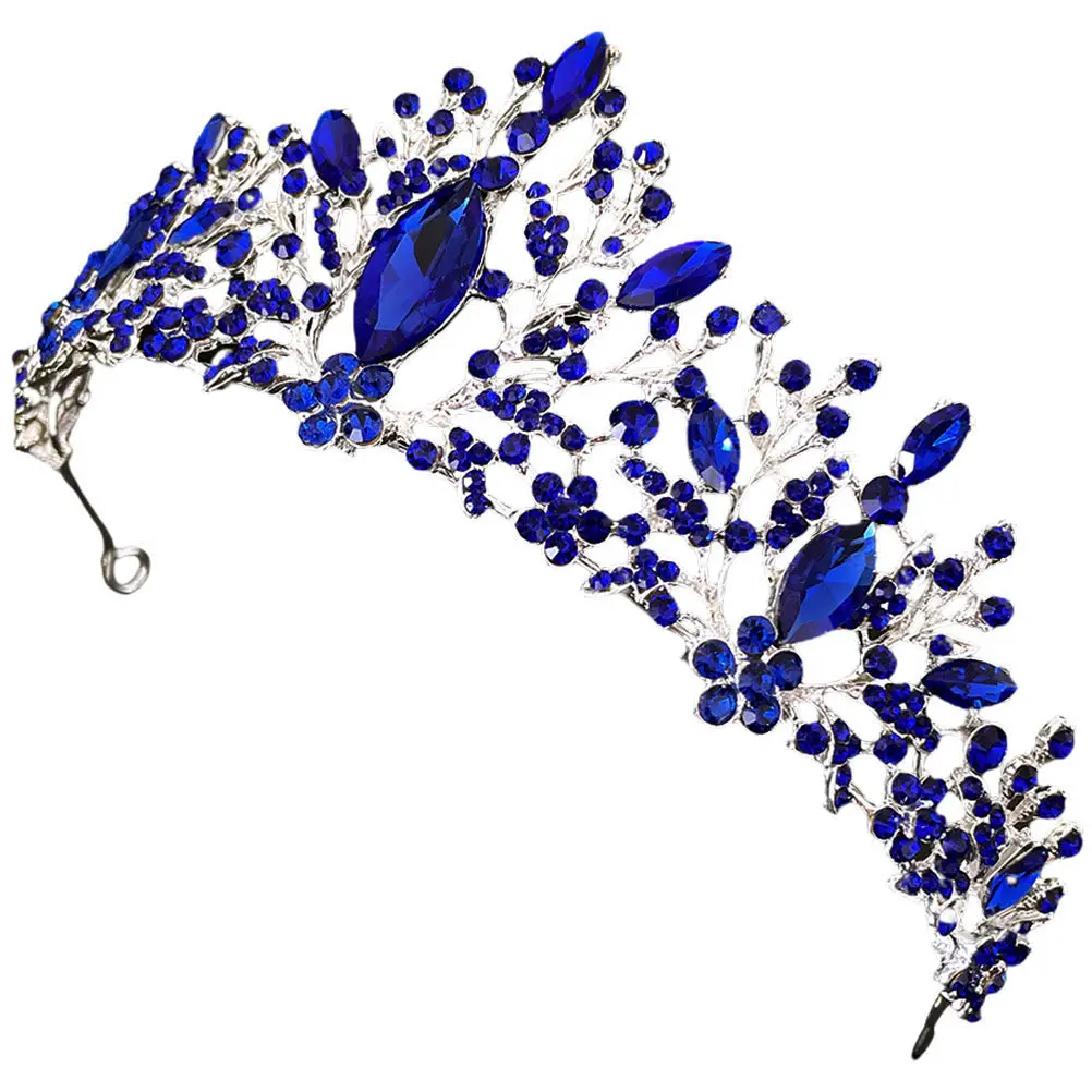Blue Crystal Rhinestone Bridal Headdress Vintage Wedding Headwear Crown Hair Ornament Party Photo Prop Elegant Crown Tiara
Blue Crystal Rhinestone Bridal Headdress Vintage Wedding Headwear Crown Hair Ornament Party Photo Prop Elegant Crown Tiara