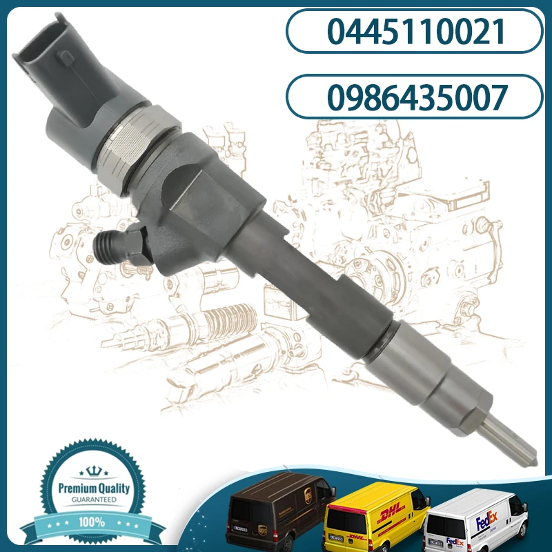 0445110021 Common Rail Diesel Injector 0986435007 for Opel Movano 1.9 CDTi Renault Traffic Laguna I DCi Diesel Engine
0445110021 Common Rail Diesel Injector 0986435007 for Opel Movano 1.9 CDTi Renault Traffic Laguna I DCi Diesel Engine