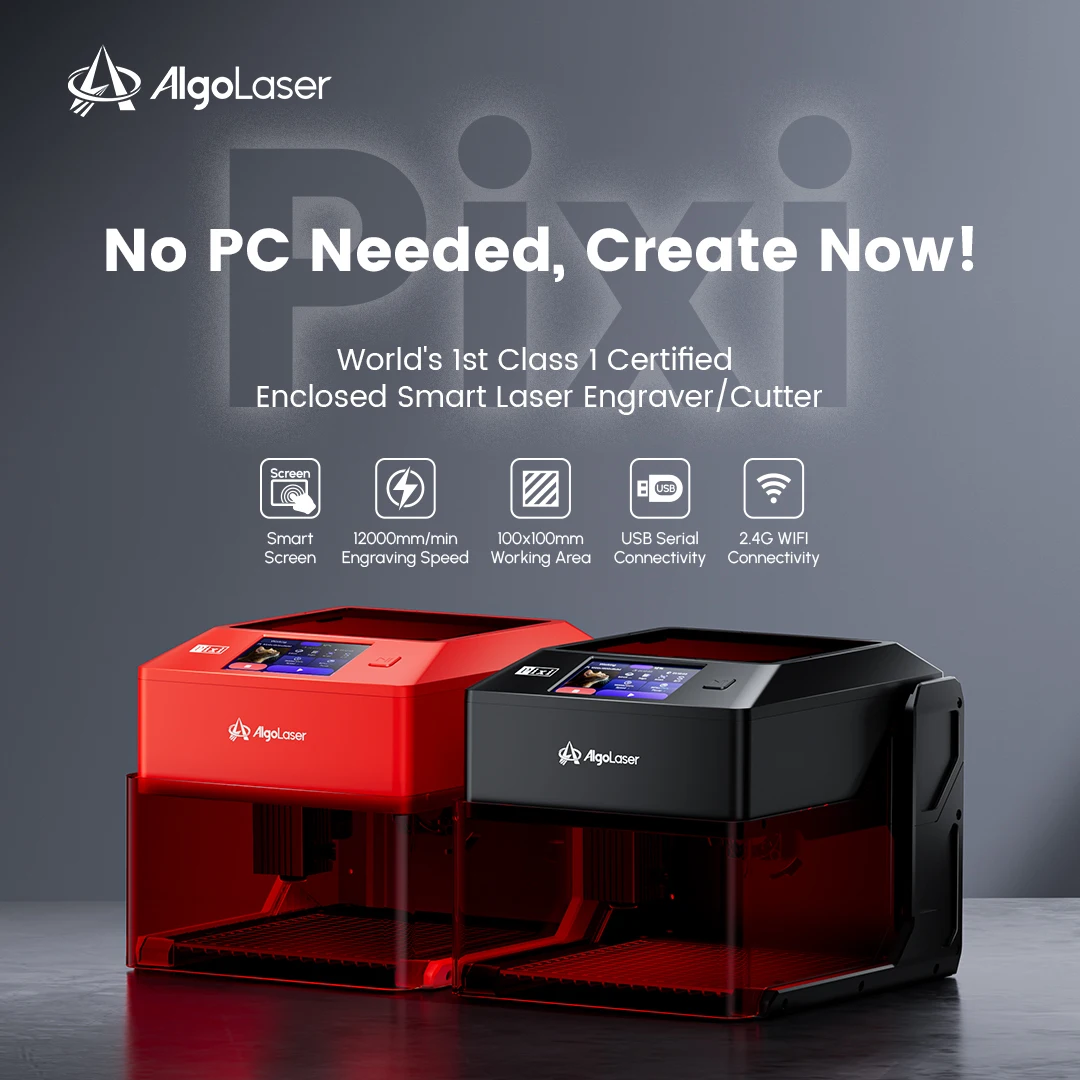 AlgoLaser PIXI лазерный гравер умный безопасный простой с регулируемой высотой полностью закрытой крышкой Diy настольный портативный гравер резак
AlgoLaser PIXI лазерный гравер умный безопасный простой с регулируемой высотой полностью закрытой крышкой Diy настольный портативный гравер резак