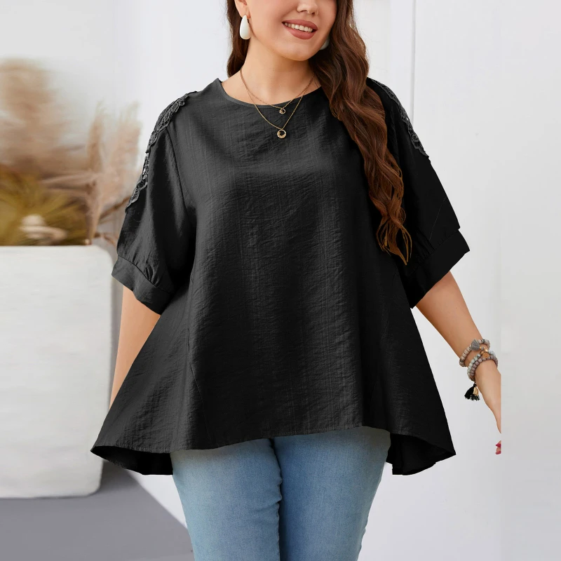 Blouses And Tops 2023 Women Solid Large Shirts Irregular Blusas Round Neck Loose Casual Blouse
Blouses And Tops 2023 Women Solid Large Shirts Irregular Blusas Round Neck Loose Casual Blouse