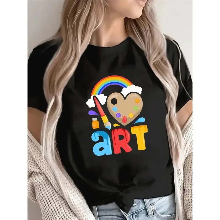 【New style】Lightweight And Durable Short-Sleeve T-Shirt Made Of Featuring a Vibrant Art Design Ideal for Creative Pursuits at H
【New style】Lightweight And Durable Short-Sleeve T-Shirt Made Of Featuring a Vibrant Art Design Ideal for Creative Pursuits at H