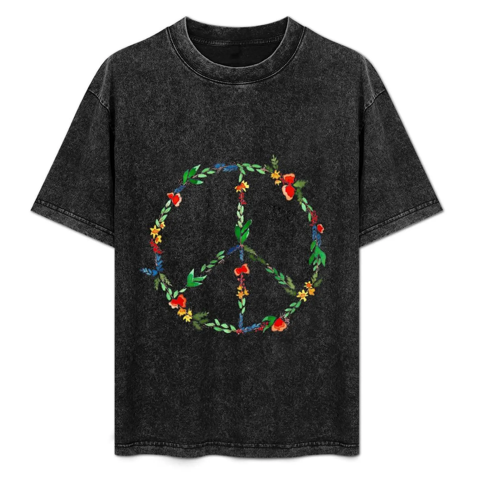 Floral Peace Sign T-Shirt Fashion Letter Print T-Shirt
Floral Peace Sign T-Shirt Fashion Letter Print T-Shirt
