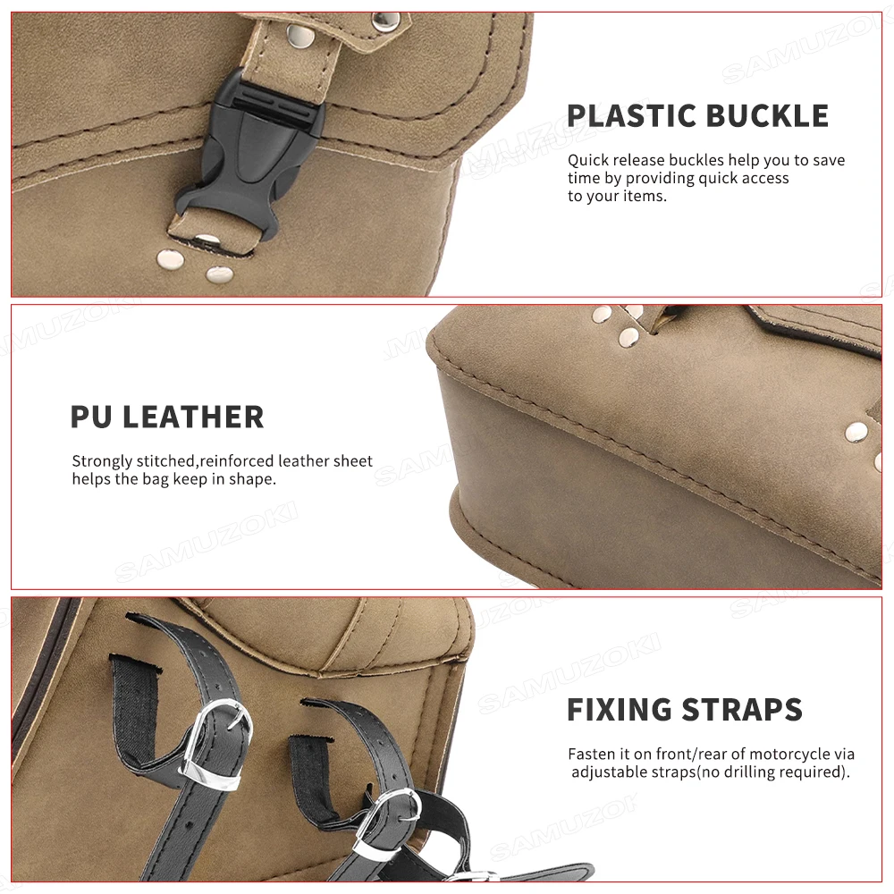 Waterproof Motorcycle Saddle Bag PU Leather Side Tool Kit Outdoor Sports Luggage for Motorbike
Waterproof Motorcycle Saddle Bag PU Leather Side Tool Kit Outdoor Sports Luggage for Motorbike
